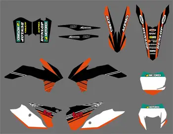 6 Stiluri de Motociclete Bull Echipa Grafica Decalcomanii Autocolante Pentru KTM 125 200 250 300 450 500 EXC XCW XCF XCFW EXCF 2016