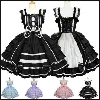 6 Tipuri Printesa Fata Rochie De Halloween Victorian Gothic Lolita Rochie De Cosplay Costum Stratificat Femei Partid Maid Dress