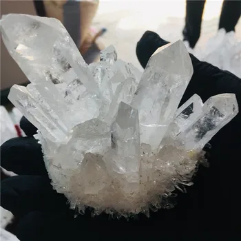 600g de cristal natural frumoasă flacără halo cristal de cuarț cluster specimen