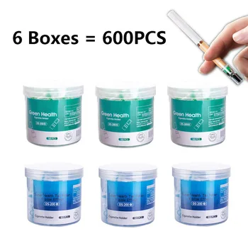 600pcs Set de Unică folosință pentru Nefumători Filtru Conducta Țigări de Filtrare Reduce Gudron de Curățare Recipient Accesorii de Fumat Acril