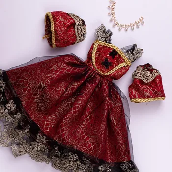 60cm BJD Papusa Rochie de Mireasa Printesa Rochie de Petrecere de Nunta, Rochii Elegante Costum de Haine Cu Capul Voal Papusa Accesorii