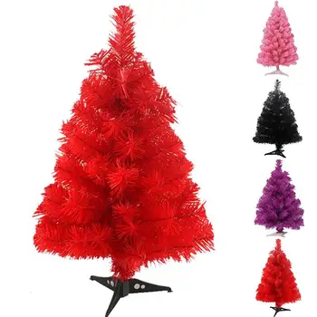 60cm Mini Artificiala Rosu Xams Pom de Crăciun Cu suportul de Plastic Titular de Bază Pentru Crăciun Acasă Decor Petrecere