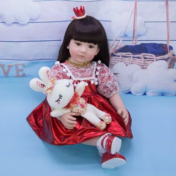 60cm Silicon Renăscut Baby Dolls bebe renăscut copilul în Viață Realiste Boneca Fetita Papusa Reborn cadou de Ziua de nastere