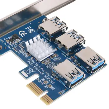 60cm USB 3.0 PCI-E Express 1x la 16x Extender Riser Card Adaptor pcie de la 1 la 4 usb pentru Grafica placa Video pentru BTC Miner Minier