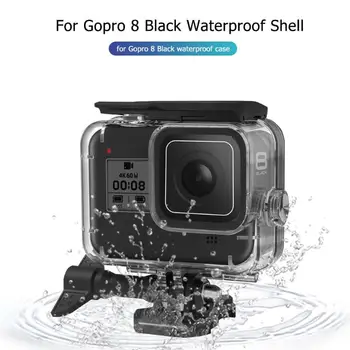 60m Subacvatice Caz Impermeabil de Protecție de Acoperire Coajă de Locuințe de Scufundări Sporturi nautice Caz pentru GoPro Hero 8 Negru Accesorii aparat de Fotografiat