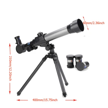 60mm 20/30/40X Monocular Telescop Astronomic Pirat Ochean Cadouri Reglabil lungime focală Pentru copii Copii de Camping+Trepiede
