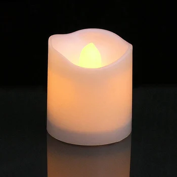 60pcs Galben Pâlpâie LED Lumânări, Lămpi din Plastic Electric fără flacără Intermitent Lumini de Ceai Pentru Craciun Nunta Decor Acasă