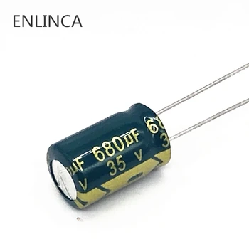 60pcs/lot T07 Low ESR/Impedanță înaltă frecvență 35v 680UF aluminiu electrolitic condensator de dimensiunea 10*15 680UF35V 20%