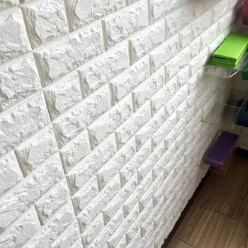 60X60cm 5pcs 3D Brick Perete Autocolante Tapet Decor Spuma Impermeabil Perete care Acoperă Tapet pentru Copii Camera de zi DIY Fundal