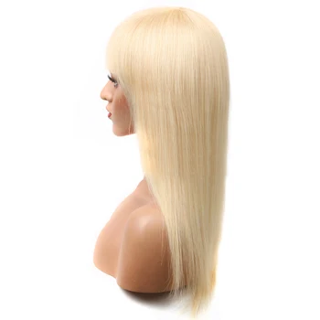 613 Culoare Brazilian Drept Uman de Păr Peruca Blonda Peruci Pentru Femei Masina de Facut Peruca Remy Pre Smuls Blonda Direct la perruque