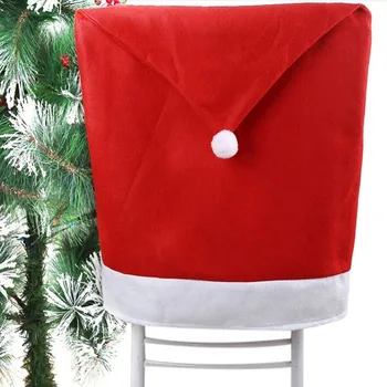 6buc Set de Crăciun Scaun Capacul din Spate decoracion navidad Moș crăciun Pălărie Roșie Decor de Crăciun pentru Acasă Decor de Anul Nou