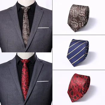 6cm Bărbați costume de afaceri cu Fermoar Cravata de afaceri de Moda de nunta petrecere casual, skinny cravate slim benzi dot paisley legături de Gât