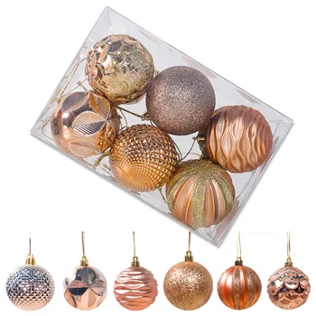 6cm minge de Crăciun 12 bucati-o cutie de plastic de culoare petrecere festiv decor mingea 2020 Anul Nou decorare pom de Crăciun
