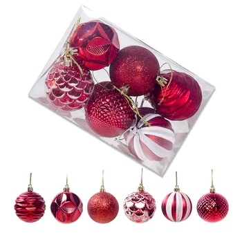 6cm minge de Crăciun 12 bucati-o cutie de plastic de culoare petrecere festiv decor mingea 2020 Anul Nou decorare pom de Crăciun