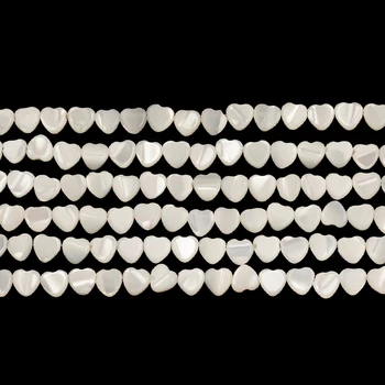 6mm Forma de Inima Alb Mama Naturală a Shell Margele Perla Margele Pentru a Face Bijuterii Vrac Piatra Margele DIY Inel Colier