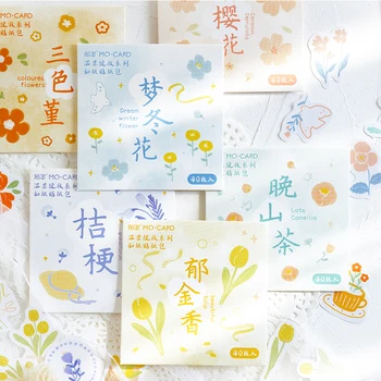 6packs/LOT blând bloom serie de papetărie material autocolant drăguț DIY hârtie adeziv autocolant autocolant de mascare washi autocolant