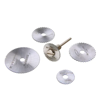 6Pcs 22/25/32/35/44mm HSS pânze de Ferăstrău Circular cu Disc Rotativ Instrument Pentru prelucrarea Lemnului Metal Disc de Tăiere cu Tija de Extensie
