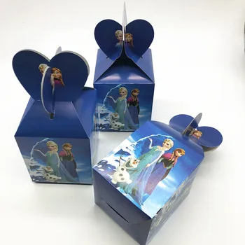 6Pcs Disney Frozen princess Tema de Proiectare Bomboane Cutie de Cadou Copil Fată Băiat Ziua de naștere Partidul Decor Petrecere de Familie Cutie de Bomboane Consumabile