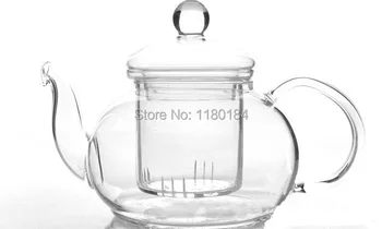 6pcs/lot Ceainic de Sticlă 600ml + 4buc 80ml de Sticlă Ceașcă de Ceai + 1 buc căldură de bază HeatResistance Sticlărie de Cafea Ceasca de Ceai OL 0008