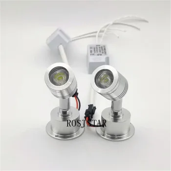 6Pcs/Lot corp de Iluminat Mini Spoturi cu LED-uri 3W 220V Rotație de 360 de Grade Spotlamp Lampa de Bijuterii de Fundal Lumini CE RoHS Transport Gratuit