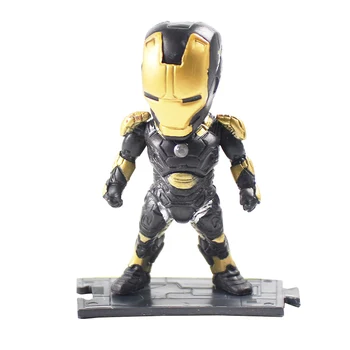 6pcs/lot Iron Man Figura Jucării Q Versiune super-Erou Mini Păpuși din PVC, Model de Colectie super-Erou Papusa
