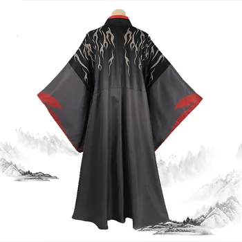 6pcs Mo Dao Zu Shi Cosplay Wei Wuxian Tânăr Maestru al Demonice Cultivarea Costum Seturi Complete Bărbați Femei Anime Peruca C89K223