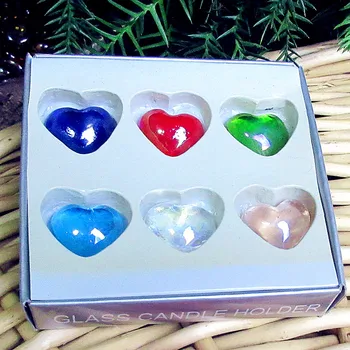 6pcs Personalizate lucrate manual plat colorat din sticlă de murano in forma de inima de design acasă decoratiuni de nunta de Basm ornamente de gradina accesorii