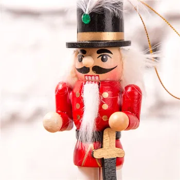 6pcs/set din Lemn spargatorul de Nuci Păpușă Marionetă 12cm de Epocă, Lucrări de Decorare Cadouri de Crăciun Copac Pandantiv Figurine in Miniatura