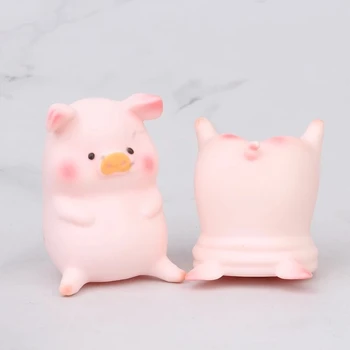 6Pcs/Set LULU Porc, Model de Decor Versiune Q Cicistory Conserve de Porc Set Complet De Purcel Păpușă Jucărie pentru Copii Cadouri