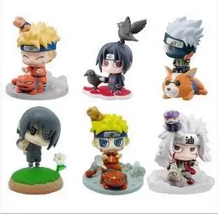 6pcs/set Naruto Shippuden Sasuke Uchiha Itachi Anime Figura de Acțiune Anime Modelul de Colectare de jucării brinquedos pentru cadou de crăciun