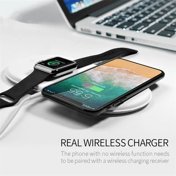 7.5 W QI Wireless Charger Pad Pentru Apple Watch 2 3 4 5 Aeriană mat Airpods 2 Pro Pentru iPhone 8 X XS XR 11 Pro Max SE2 Încărcare Rapidă