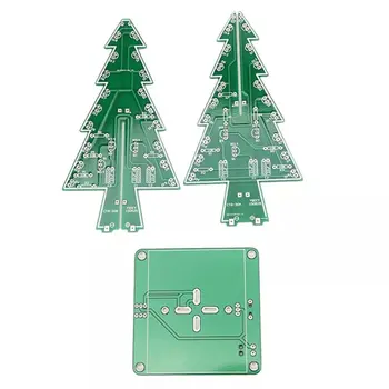 7 Culoare Flash Pomul de Crăciun Piese Kit Diy LED 3D Pom de Crăciun Circuit Module Cu Led-uri Auto-blocare Comutator