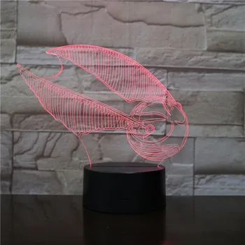 7 Culori Schimbare Vizuală Acril 3D Minge de Zbor USB cu LED-uri de Fotbal Lumina de Noapte corp de iluminat pentru Copii Cadouri Decor Acasă Culori Cadou 2307