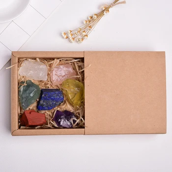 7 culori Set cristal mare de cereale piatră brută șapte Chakra Yoga, Chakra Neregulate Reiki de Vindecare cu Cristale de Piatra
