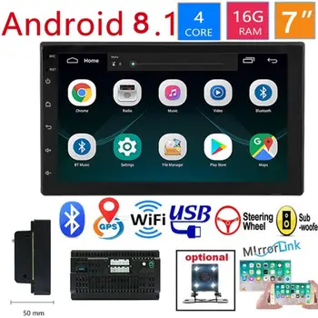 7 inch Auto HD 2 Din Radio Bluetooth Mp5 Player Auto Universal Stereo de Navigare GPS Integrat pentru Android 8.1 Mp5 Player