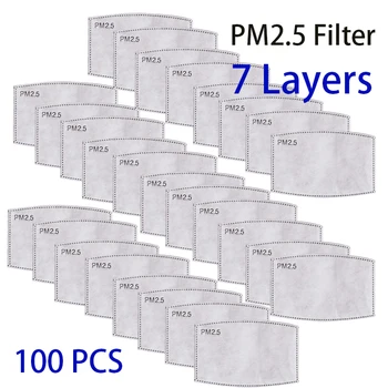 7 Straturi PM2.5 Masca de Hârtie de Filtru 7Ply Anti Praf de Gura Masca de Fata Carbon de Bumbac de Unică folosință Filtru de Protecție Pentru PM2.5 Masca