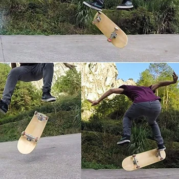 7 Tier Lemn de Artar Gol Skateboard Gol Skate Board Punte DIY de Mână-pictat Longboard Punte de Alunecare pentru Copii, Adolescenti Incepator Pro