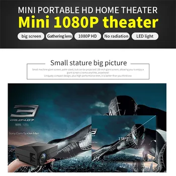 7000LM Proiector LED Full HD 1080P Multimedia Home Cinema, Teatru, HDMI, USB, VGA, HDMI portabil cinema Proyector Beamer en-Gros