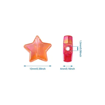 700pcs Mediu Transparent Margele Acrilice AB Culoare Mini Star Margele pentru DIY Brățară Bijuterii Constatările 10x4mm