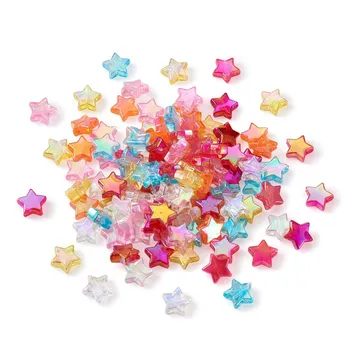 700pcs Mediu Transparent Margele Acrilice AB Culoare Mini Star Margele pentru DIY Brățară Bijuterii Constatările 10x4mm