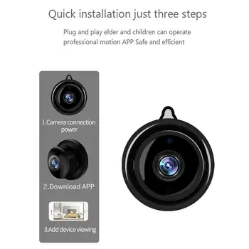 720P Wireless Mini Camera IP WIFI Smart Home Securitate Infraroșu Viziune de Noapte Camera de Supraveghere SD de Stocare Cloud CCTV Monitor