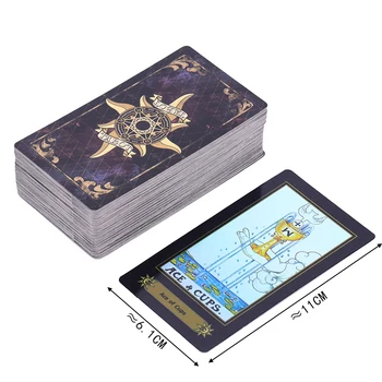 78 De Cărți Holografic Strălucitoare Cărți De Tarot Waite Englezesc Complet Misterios Edition Pentru Astrologie Laser Cărți De Tarot Joc De Bord