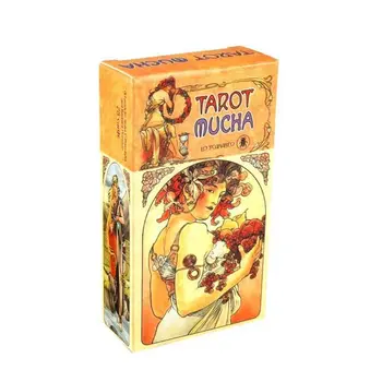 78pcs engleză Tarot Mucha Pachet de Cărți de Divinație Oracle Carte Amuzant Joc de Familie