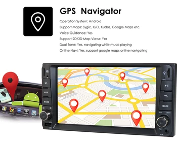 7inch Android cu ecran tactil 9 radio Auto GPS Radio pentru Toyota Corolla, RAV4 Terios Prado Camry Multimedia SWC FM CAM-IN USB Microfon Hartă