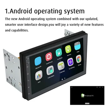 7inch Radio Auto 2Din Android 8.0 1+16G Player Multimedia, GPS, WIFI, Bluetooth Player cu Camera din Spate pentru Toyota pentru Volkswagen