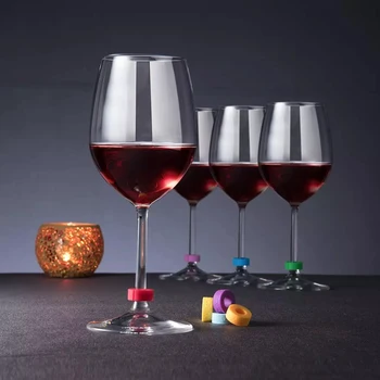 8 Buc Cerc Bucurie Pahar de Vin Inel de Identificare Vin Roșu Markeri Contact cu produsele Alimentare la Nivel Gamă Largă de Cupe Pentru Casa Inteligentă Utilizare
