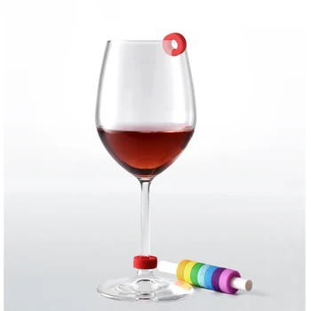 8 Buc Cerc Bucurie Pahar de Vin Inel de Identificare Vin Roșu Markeri Contact cu produsele Alimentare la Nivel Gamă Largă de Cupe Pentru Casa Inteligentă Utilizare