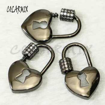 8 Buc Dragoste Blocare pandantiv inima incuietoare Pandantiv Bijuterii accesorii pandantiv pentru a face bijuterii bolt șurub de bijuterii de moda 50708