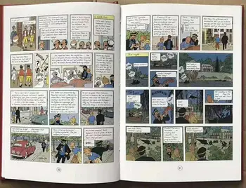 8 cărți/set Tintin Colecția Aventurile lui Tintin engleză Imagine cărți de povești pentru a ajuta copilul să crească ca un cititor