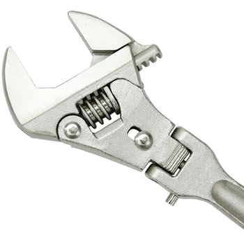 8 Inch Reglabilă Cu Clichet Mâner Pliabil Dual-Scop Pipe Wrench Cheie Instrument De Mână